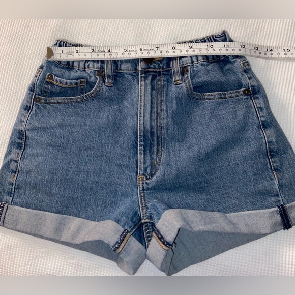 Women’s‎ GARAGE high elastic waist rolled up Jean shorts 80’s Mom size 00 - Picture 6 of 9